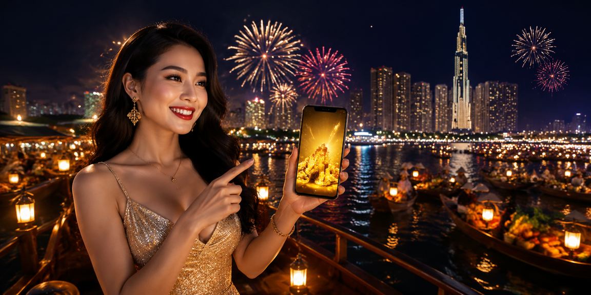 Người chơi trải nghiệm casino di động tại lễ hội Hồ Chí Minh